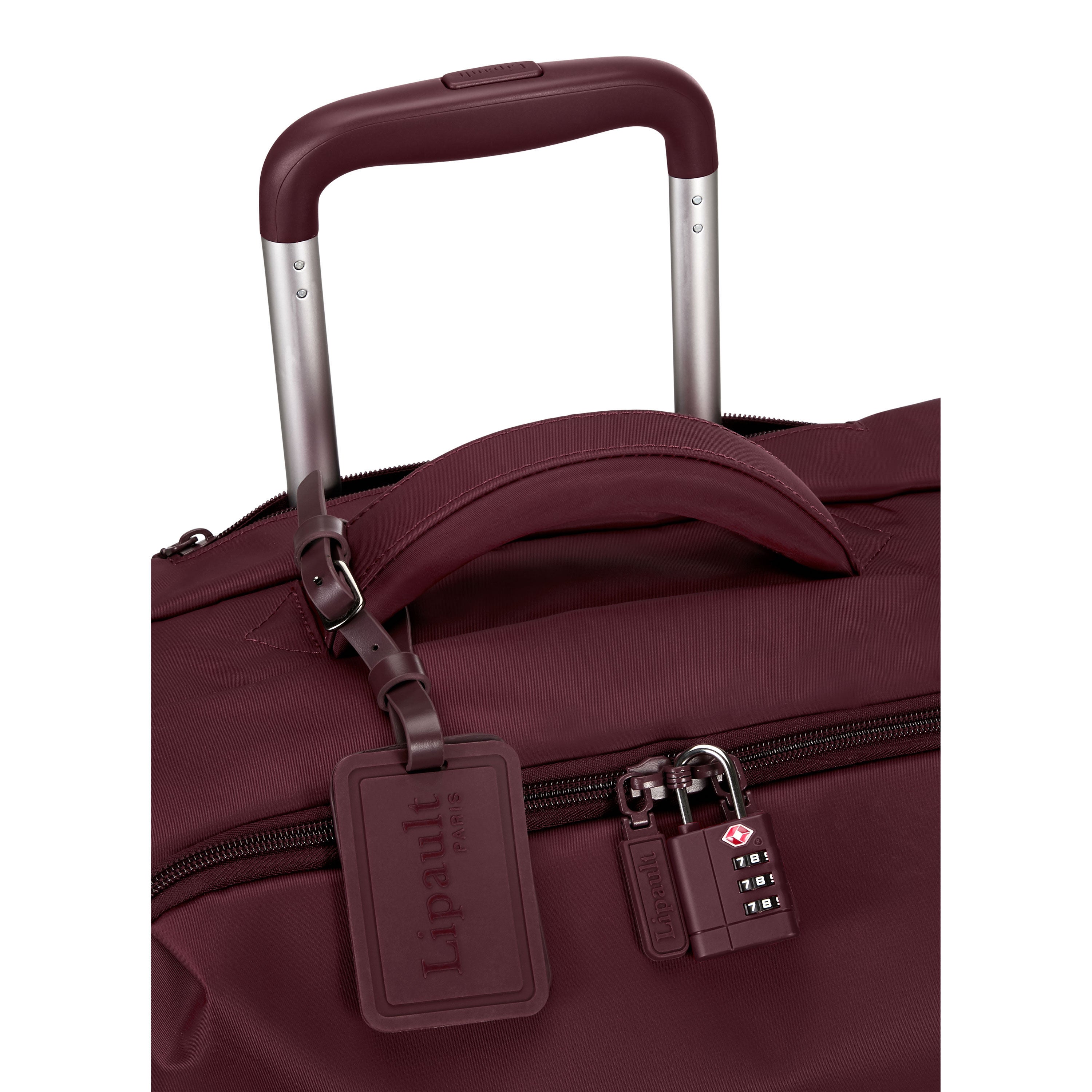 Lipault Foldable Plume Mini Cabin Upright, Bordeaux, Top Pull Handles image number 5